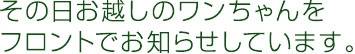 その日お越しのワンちゃんをフロントでお知らせしています。