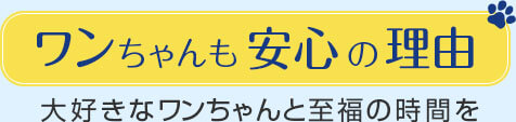 ワンちゃんも安心の理由